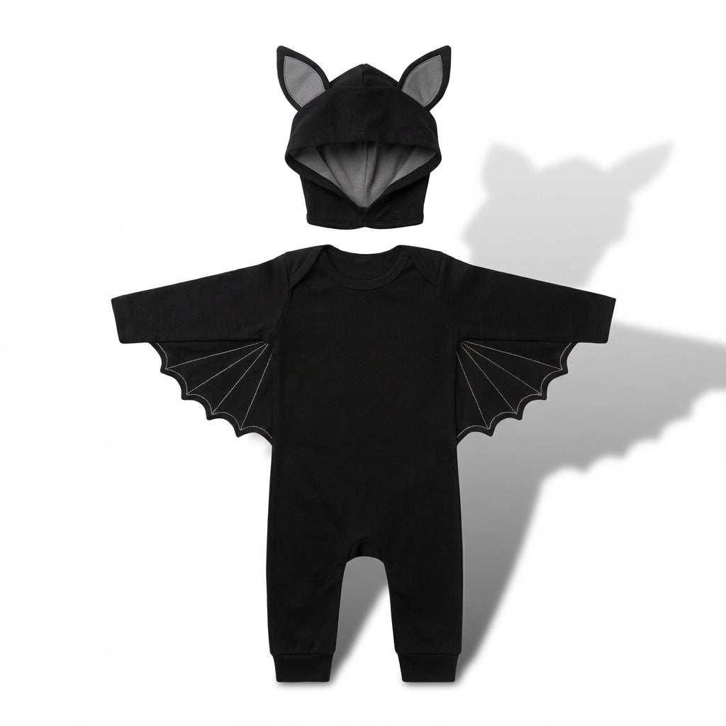 Disfraz de murciélago para bebé Bat Baby: mono con alas y capucha con orejitas