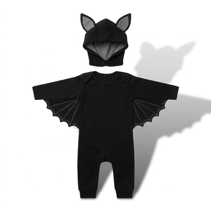 Disfraz de murciélago para bebé Bat Baby: mono con alas y capucha con orejitas