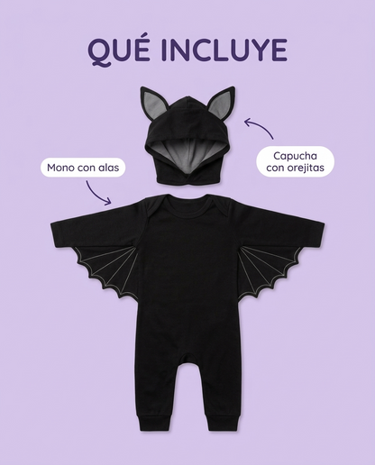 Infografía Bat Baby: disfraz de murciélago para bebé